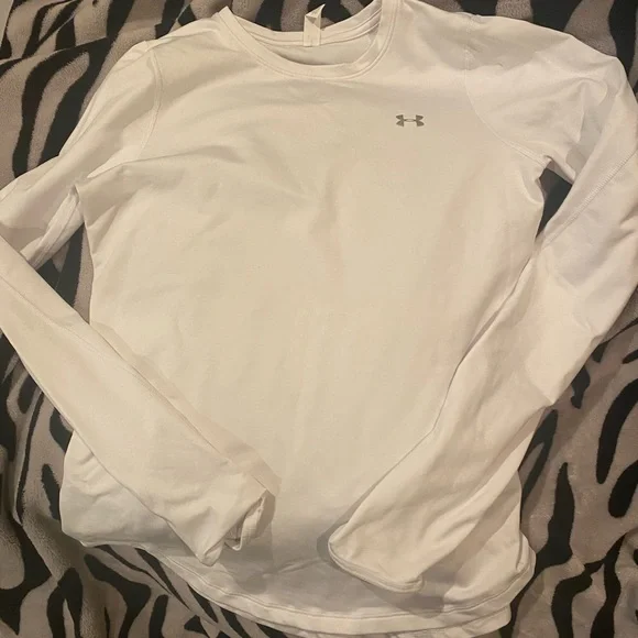 Under Armour White ColdGear Shirt-Size S - Picture 1 of 3
